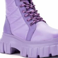 AZALEA WANG MERCEDES PUFFER FLATFORM BOOT IN PURPLE -Sewing Down South shop azalea wang mercedes puffer flatform boot in purple purple 5 5