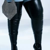 AZALEA WANG MILEY STILETTO STRETCH BOOT WITH 4 WAY STRETCH IN BLACK -Sewing Down South shop azalea wang miley stiletto stretch boot in black black 1 1 c1