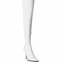 AZALEA WANG MILEY THIGH HIGH STILETTO BOOT WITH 4 WAY STRETCH IN WHITE -Sewing Down South shop azalea wang miley thigh high stiletto boot with 4 way stretch in white white 3 3 c1