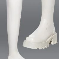 AZALEA WANG MILLY THIGH HIGH FLATFORM BOOT WITH 4 WAY STRETCH IN BONE -Sewing Down South shop azalea wang milly thigh high flatform boot in bone stretch bone 1 1 c1 c1