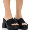 AZALEA WANG MILTON CHUNKY SANDAL IN BLACK