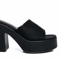 AZALEA WANG MILTON CHUNKY SANDAL IN BLACK -Sewing Down South shop azalea wang milton chunky sandal in black black 5 5