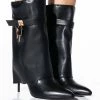 AZALEA WANG MINE FOLD OVER STILETTO BOOTIE IN BLACK