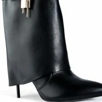 AZALEA WANG MINE FOLD OVER STILETTO BOOTIE IN BLACK -Sewing Down South shop azalea wang mine fold over stiletto bootie in black black 5 5