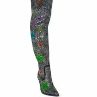 AZALEA WANG MIREYA BLACK EMBELLISHED BOOT -Sewing Down South shop azalea wang mireya black embellished boot black 3 3