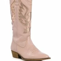 AZALEA WANG GENUINE LEATHER MOCO NUDE WESTERN BOOT -Sewing Down South shop azalea wang moco nude western boot brown 3 3