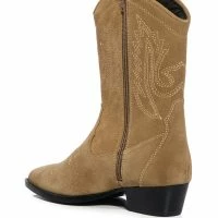 AZALEA WANG GENUINE LEATHER MOCO TAN WESTERN BOOT -Sewing Down South shop azalea wang moco tan western boot brown 4 4