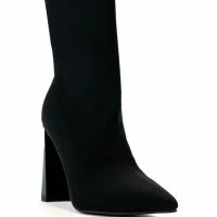 AZALEA WANG MOSCATO NEOPRENE BOOTIE IN BLACK -Sewing Down South shop azalea wang moscato neoprene bootie in black black 3 3