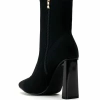 AZALEA WANG MOSCATO NEOPRENE BOOTIE IN BLACK -Sewing Down South shop azalea wang moscato neoprene bootie in black black 4 4