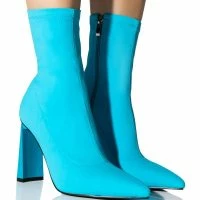 AZALEA WANG MOSCATO NEOPRENE BOOTIE IN BLUE