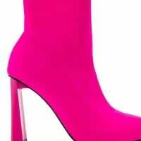 AZALEA WANG MOSCATO NEOPRENE BOOTIE IN PINK -Sewing Down South shop azalea wang moscato neoprene bootie in pink pink 5 5