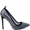 AZALEA WANG MOST FAMOUS MESH EMBELLISHED PUMP IN BLACK
