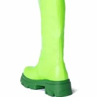 AZALEA WANG MY ALL FAUX LEATHER BOOT IN GREEN -Sewing Down South shop azalea wang my all faux leather boot in green green 4 4