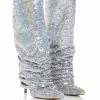 AZALEA WANG NEBULA SEQUIN EMBELLISHED BOOT IN SILVER