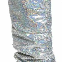 AZALEA WANG NEBULA SEQUIN EMBELLISHED BOOT IN SILVER -Sewing Down South shop azalea wang nebula sequin embellished boot in silver silver 5 5