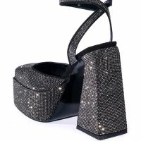 AZALEA WANG NESSA EMBELLISHED PUMP IN BLACK -Sewing Down South shop azalea wang nessa embellished pump in black black 4 4