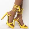 AZALEA WANG NEVER BEEN BETTER CHUNKY SANDAL IN YELLOW