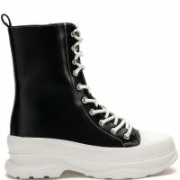 AZALEA WANG NEVER MISTAKEN FLATFORM SNEAKER IN BLACK MULTI -Sewing Down South shop azalea wang never mistaken flatform sneaker in black multi black 2 2 c1