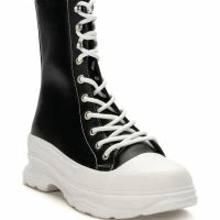 AZALEA WANG NEVER MISTAKEN FLATFORM SNEAKER IN BLACK MULTI -Sewing Down South shop azalea wang never mistaken flatform sneaker in black multi black 3 3 c1