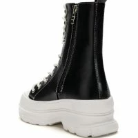 AZALEA WANG NEVER MISTAKEN FLATFORM SNEAKER IN BLACK MULTI -Sewing Down South shop azalea wang never mistaken flatform sneaker in black multi black 4 4 c1