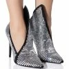 AZALEA WANG NEXT UP ANGULAR STILETTO BOOTIE IN SILVER