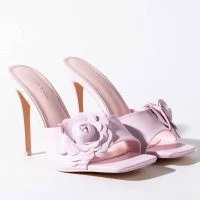 AZALEA WANG NICE GIRL STILETTO SANDAL IN PINK -Sewing Down South shop azalea wang nice girl stiletto sandal in pink pink 4 4