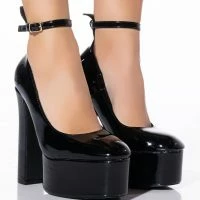 AZALEA WANG NIGHT MOVES PLATFORM PUMP IN BLACK
