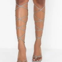 AZALEA WANG NIGHTS IN MIAMI STILETTO SANDAL IN GREY -Sewing Down South shop azalea wang nights in miami stiletto sandal in grey grey 3 3