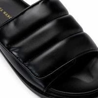 AZALEA WANG NILESH PU SANDAL IN BLACK -Sewing Down South shop azalea wang nilesh pu sandal in black black 5 5 c1