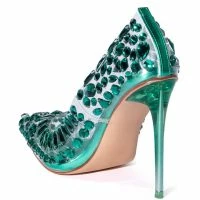AZALEA WANG NOT BOSSY JUST A BOSS STILETTO PUMP IN GREEN -Sewing Down South shop azalea wang not bossy just a boss stiletto pump in green green 4 4