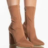 AZALEA WANG NOTHING LASTS FOREVER CHUNKY BOOTIE IN BROWN