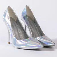 AZALEA WANG OFF THE GRID STILETTO PUMP IN SILVER -Sewing Down South shop azalea wang off the grid stiletto pump in silver silver 4 4