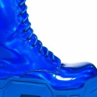 AZALEA WANG OLYMPIA BLUE CHUNKY BOOTIE -Sewing Down South shop azalea wang olympia blue chunky bootie blue 5 5