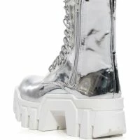 AZALEA WANG OLYMPIA SILVER CHUNKY BOOTIE -Sewing Down South shop azalea wang olympia silver chunky bootie silver 4 4