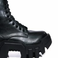 AZALEA WANG OLYMPIA WHITE CHUNKY BOOTIE -Sewing Down South shop azalea wang olympia white chunky bootie black 5 5