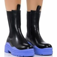 AZALEA WANG ONLY IN MY DREAMS FLATFORM BOOTIE IN PERIWINKLE -Sewing Down South shop azalea wang only in my dreams flatform bootie in periwinkle periwinkle 1 1 c1 c1