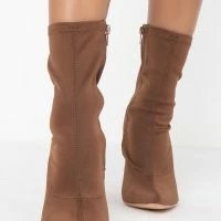 AZALEA WANG ONLY ONE FOR YOU STILETTO BOOTIE IN BROWN -Sewing Down South shop azalea wang only one for you stiletto bootie in brown brown 3 3