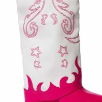 AZALEA WANG OUTLAND WESTERN WEDGE BOOT IN FUCHSIA WHITE -Sewing Down South shop azalea wang outland western wedge boot in fuchsia white fuchsia 5 5
