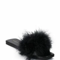 Sewing Down South shop -Sewing Down South shop azalea wang paisley flat feather sandal in black black 3 3