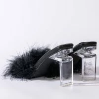 AZALEA WANG PILLOW TALK SQUARE TOE SANDAL IN BLACK -Sewing Down South shop azalea wang pillow talk square toe sandal in black black 5 5