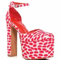 AZALEA WANG PRISCILLA PRINTED PLATFORM PUMP -Sewing Down South shop azalea wang priscilla printed platform pump red 3 3
