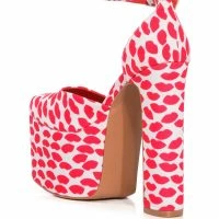 AZALEA WANG PRISCILLA PRINTED PLATFORM PUMP -Sewing Down South shop azalea wang priscilla printed platform pump red 4 4