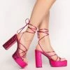 AZALEA WANG PUSH YOUR LIMIT CHUNKY SANDAL IN PINK