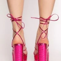 AZALEA WANG PUSH YOUR LIMIT CHUNKY SANDAL IN PINK -Sewing Down South shop azalea wang push your limit chunky sandal in pink pink 4 4