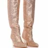 AZALEA WANG RAISE THE BAR EMBELLISHED WESTERN BOOT IN NUDE