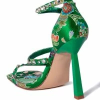 AZALEA WANG REALLY THAT GIRL STILETTO SANDAL IN GREEN -Sewing Down South shop azalea wang really that girl stiletto sandal in green green 4 4
