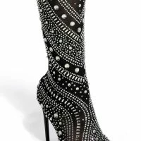 AZALEA WANG ROXY RHINESTONE THIGH HIGH STILETTO BOOT IN BLACK -Sewing Down South shop azalea wang roxy rhinestone thigh high stiletto boot in black black 5 5