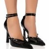 AZALEA WANG SASHA BUCKLE STRAP PUMP IN BLACK