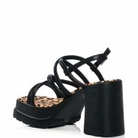 AZALEA WANG SAVINO CHUNKY SANDAL -Sewing Down South shop azalea wang savino chunky sandal black 4 4