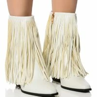 AZALEA WANG SCARLETT CHUNKY WESTERN FRINGE BOOTIE IN WHITE -Sewing Down South shop azalea wang scarlett chunky western fringe bootie in white white 1 1